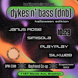 flyer for Breaking Capacity presents: Dykes n' Bass (DNB)