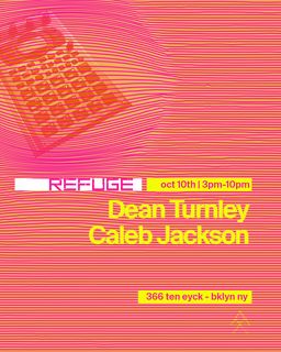 flyer for Refuge Saturday Daytime: Dean Turnley & Caleb Jackson