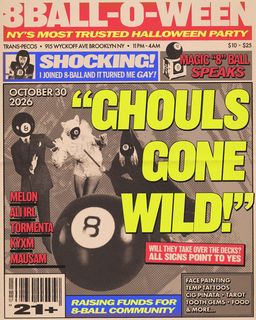 flyer for GHOULS GONE WILD: 8-BALL-O-WEEN
