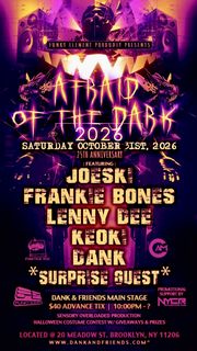 flyer for Afraid of the Dark 2026