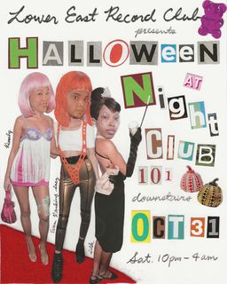 flyer for Lower East Record Club presents Halloween at Night Club 101