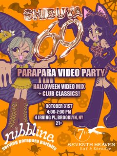 flyer for ⁺‧₊˚ ཐི⋆♱ ParaPara Halloween Party ♱⋆ཋྀ ˚₊‧⁺