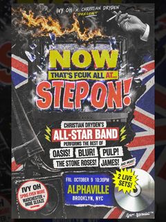 flyer for Step On: Britpop and Indie Sleaze