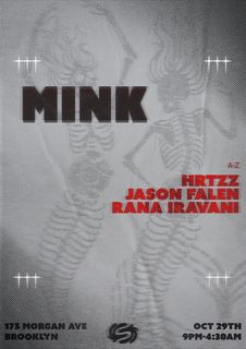 flyer for Midnight Stereo presents: mink