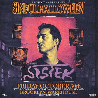 flyer for Sinful Halloween feat. Sistek