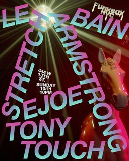 flyer for FUNKBOX NYC feat. Tony Touch, Stretch Armstrong & Ejoe