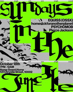 flyer for Sundays in the Jungle