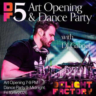 flyer for DF5 Dance Party (+ Art Opening)