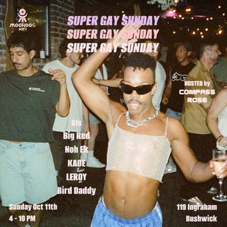 flyer for Super Gay Sunday