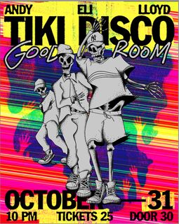 flyer for TIKI DISCO HALLOWEEN