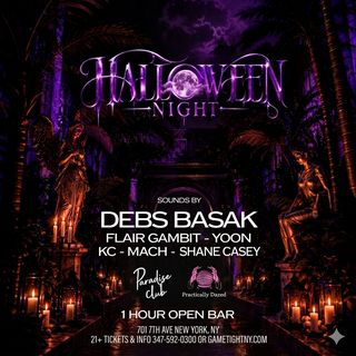 flyer for Paradise Club NYC HALLOWEEN PARTY 2026