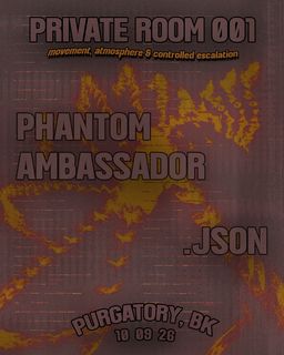 flyer for private room - 001 // movement, atmosphere & controlled esclation