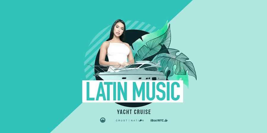 Flyer for The #1 Halloween LATIN & REGGAETON Boat Party NYC Yacht Cruise