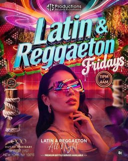 flyer for Latin & Reggaeton Fridays at OOO Nightclub