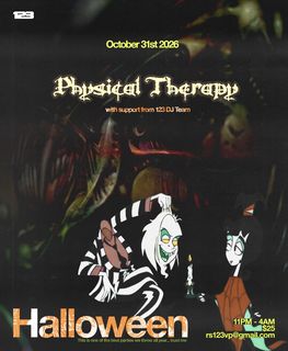 flyer for 123 Halloween feat. Physical Therapy, 123 All Stars