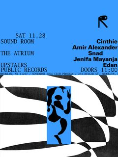 flyer for Cinthie, Amir Alexander / Snad, Jenifa Mayanja / Edan