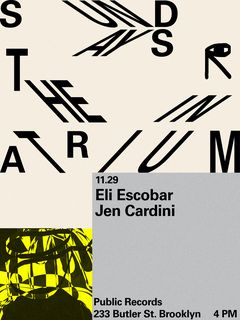 flyer for The Atrium: Eli Escobar, Jen Cardini