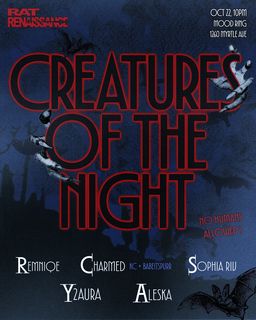 flyer for Creatures of the night