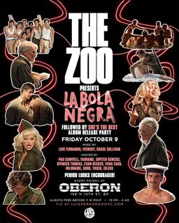 flyer for THE ZOO w/ Luis Fernando, Ivenchy & Chase Sullivan