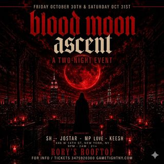 flyer for RORY'S ROOFTOP HALLOWEEN PARTY 2026