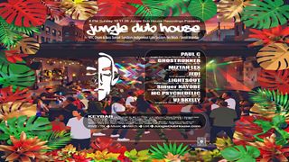 flyer for JUNGLE DUB HOUSE: NYC Drum & Bass Sunset Sundays: Indigenous Holiday Session