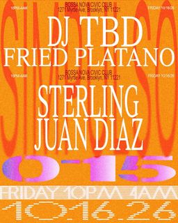 flyer for SIMPULSO 015: with friedplatano, dj tbd + Sterling Juan Diaz