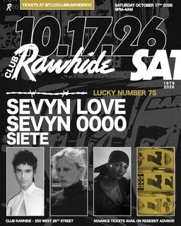 flyer for LUCKY NUMBER 7S 10.17.26 w/ Sevyn Love, Sevyn 0000, SIETE