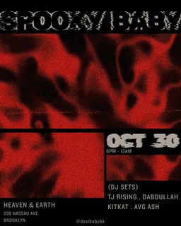 flyer for s p o o k y b a b y