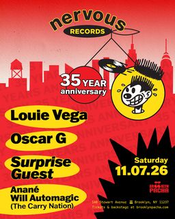 flyer for Louie Vega, Oscar G, SURPRISE GUEST + MORE