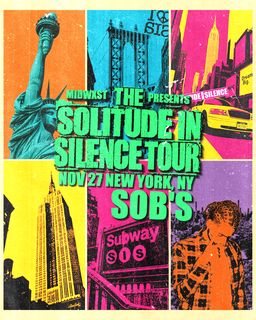 flyer for SOB's presents: midwxst: Solitude in Silence Tour