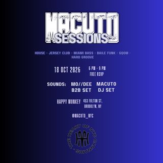 flyer for MACUTO SESSIONS II