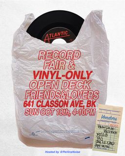 flyer for Perlin Noise presents: VINYL OPEN DECK & RECORD FAIR