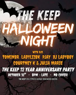flyer for Halloween + The Keep 12yr ANNIVERSARY Party