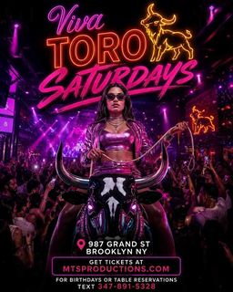 flyer for Viva Toro Saturdays: Brooklyn Reggaeton Party