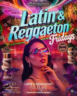 flyer for Latin & Reggaeton Fridays - Latin & Reggaeton All Night