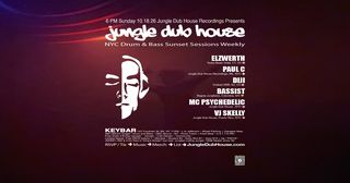 flyer for JUNGLE DUB HOUSE Recordings: NYC Drum & Bass Sunset Sessions Weekly