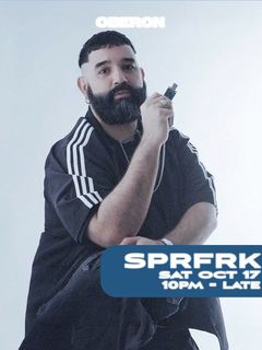 flyer for Oberon Saturday Night w/ SPRFRK