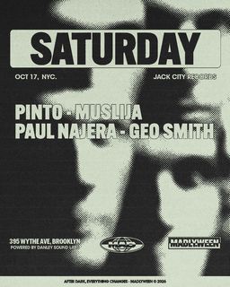 flyer for JACK CITY RECORDS: PINTO / Muslija / Paul Najera / GEO SMITH