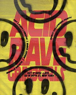 flyer for ACID Techno Grim3girls