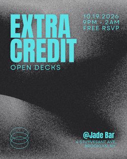 flyer for [OPEN DECKS] Extra Credit Bar