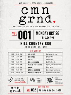 flyer for CMN GRND NYC 001